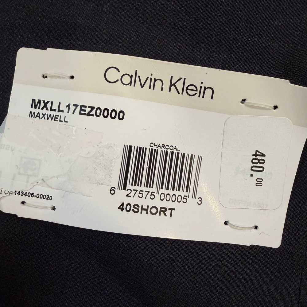 Calvin Klein Maxwell Slim Fit Blazer Charcoal Gray 40S MXLL17EZ0000 - Picture 3 of 12